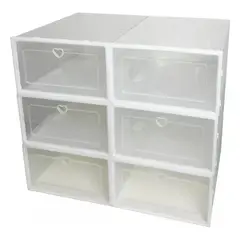 OKAY - Pack 6 Organizador De Zapatos Caja Organizadora Transparente