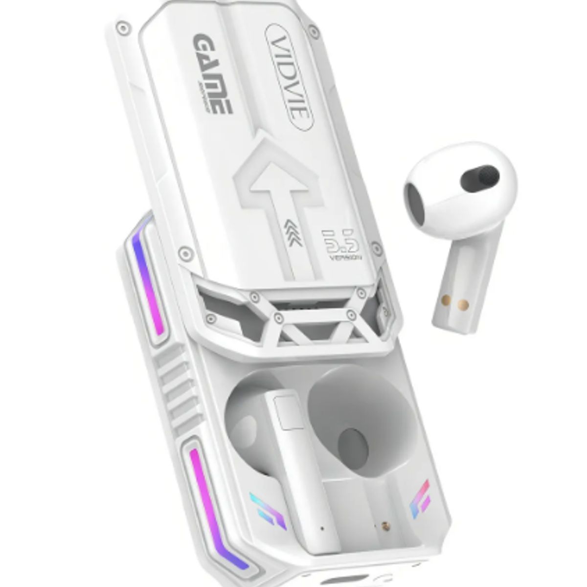 GENERICO - Audífonos Gaming Headset Bluetooth Versión 5.3 Vidvie Bt868 Color Blanco Luz Rgb