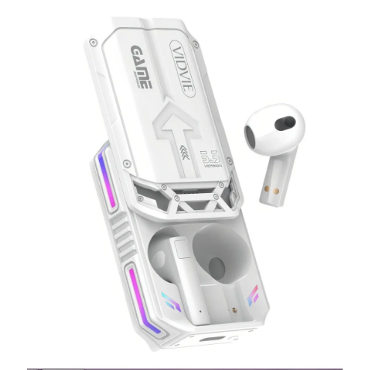 GENERICO - Audífonos Gaming Headset Bluetooth Versión 5.3 Vidvie Bt868 Color Blanco Luz Rgb