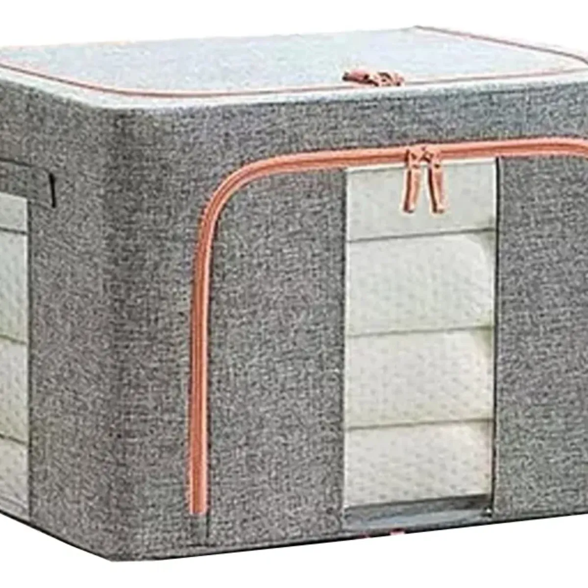 OKAY - Caja Almacenamiento Para Ropa Transparente Soporte De Metal