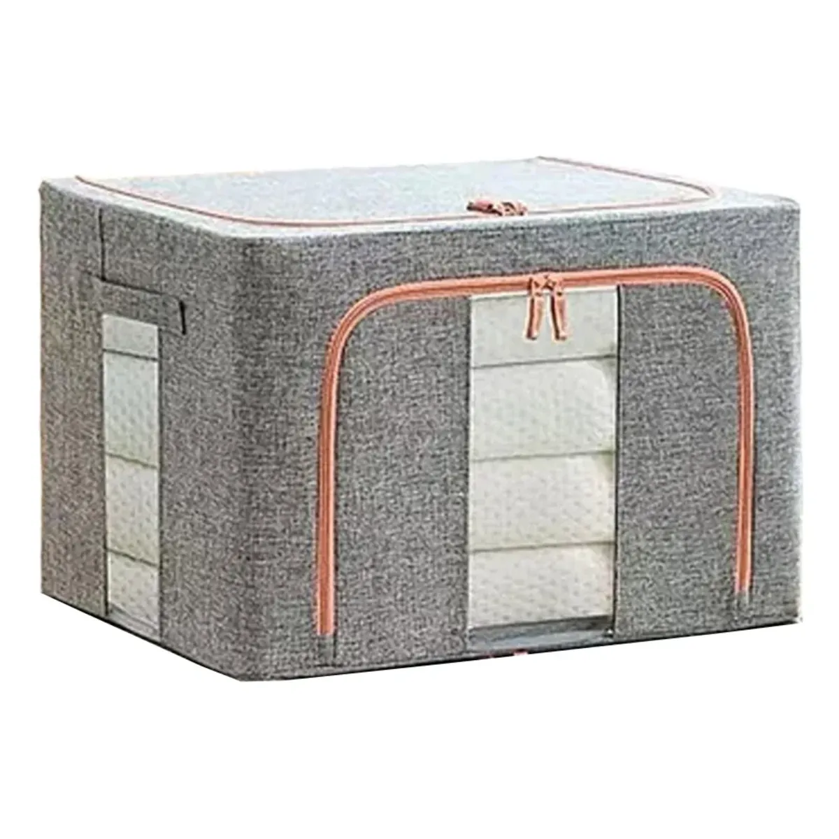 OKAY - Caja Almacenamiento Para Ropa Transparente Soporte De Metal