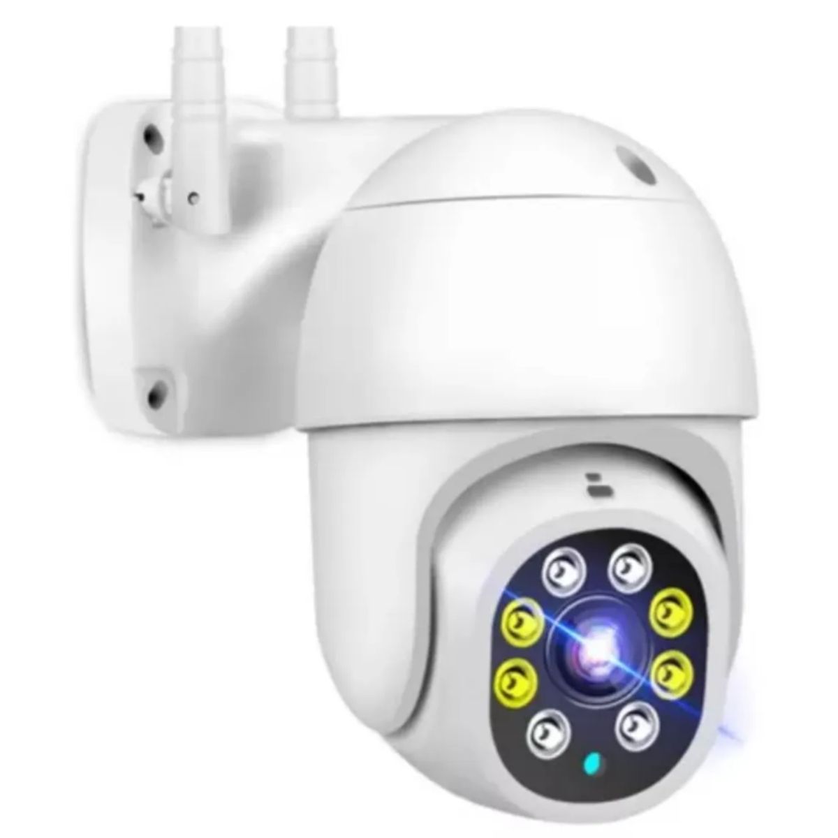 TASBEL - Cámara De Seguridad Exterior Wifi ip 360° Impermeable Hd D461 Color Blanco Alarma Visión Nocturna