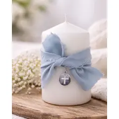 LAFANTINA - VELA CIRIO 10 CM COMUNIÓN O BAUTIZO MENTA