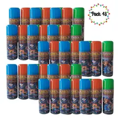 EKOL TACTICA MILITAR - Pack 48 Serpentina Spray Para Navidad O Fiesta De Año Nuevo
