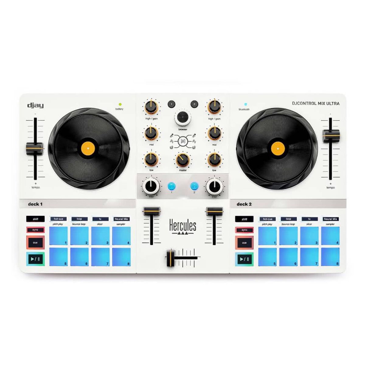 HERCULES - Controlador DJ Hercules - DJControl Mix Ultra Blanco