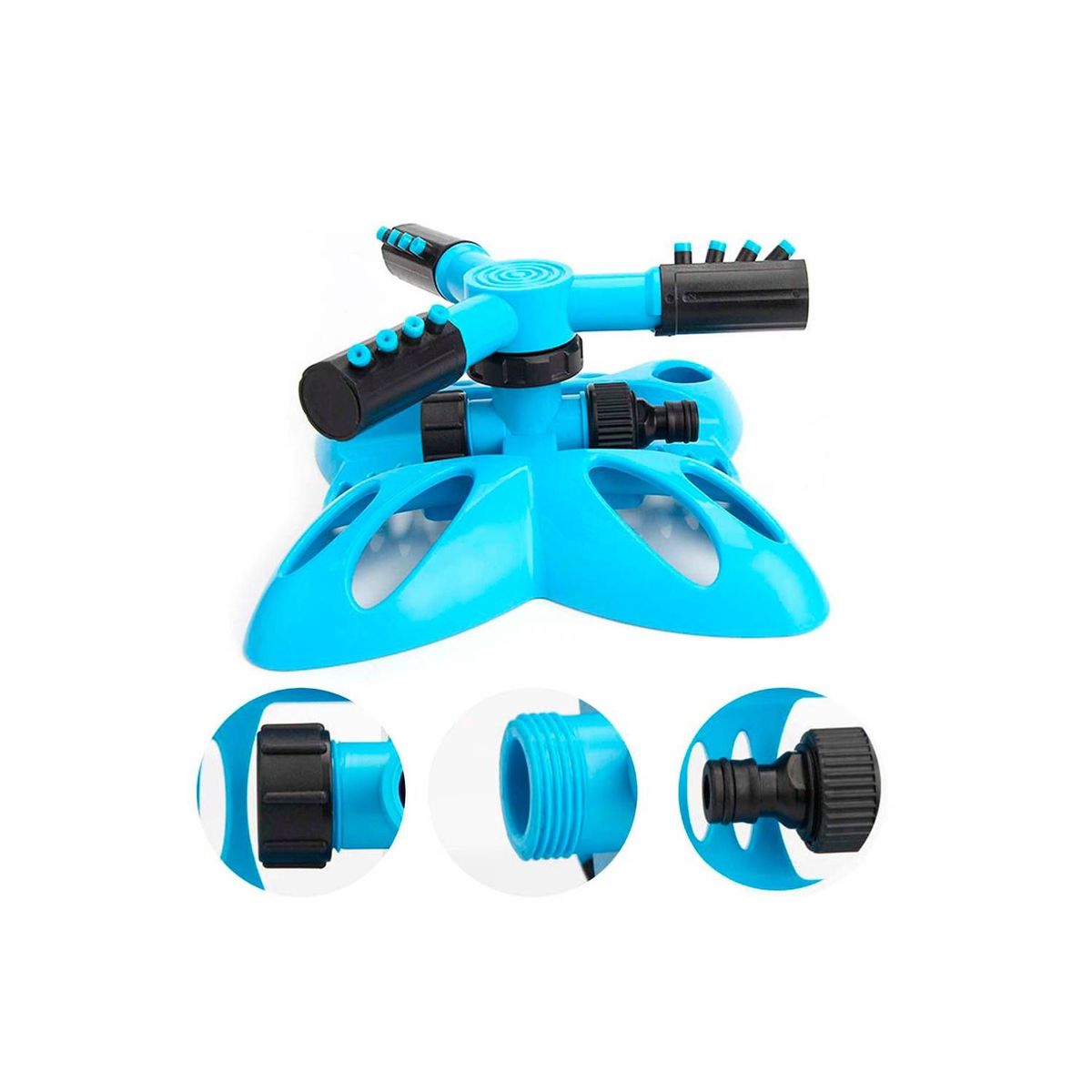 MOVI - REGADOR GIRATORIO 360° CON BASE Y 3 ASPAS