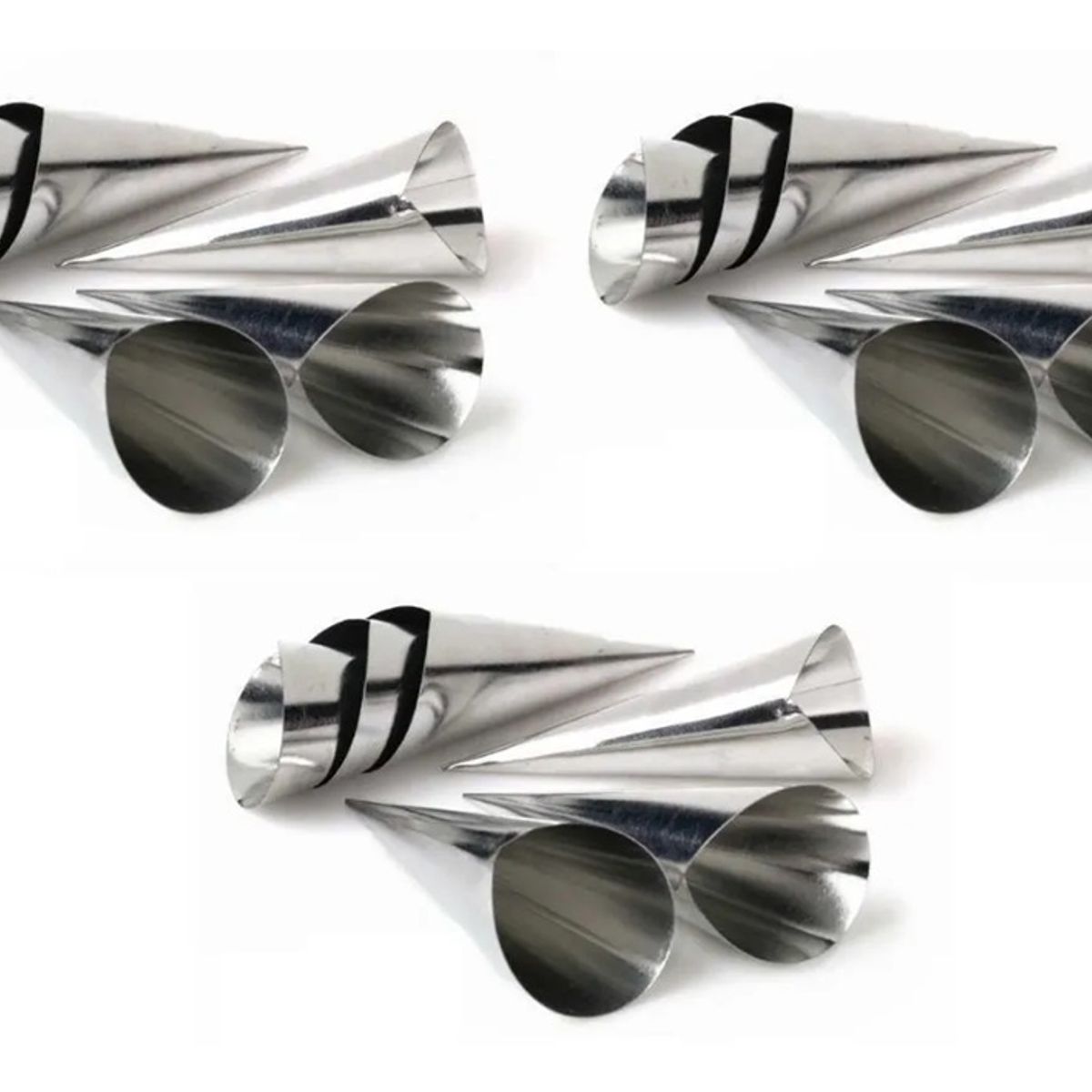 PASTELERIUSCL - Pack X18 Molde Para Cannoli Cachito Croissant Pan Danes Molde Cono Molde De Cachitos Molde Cannoli