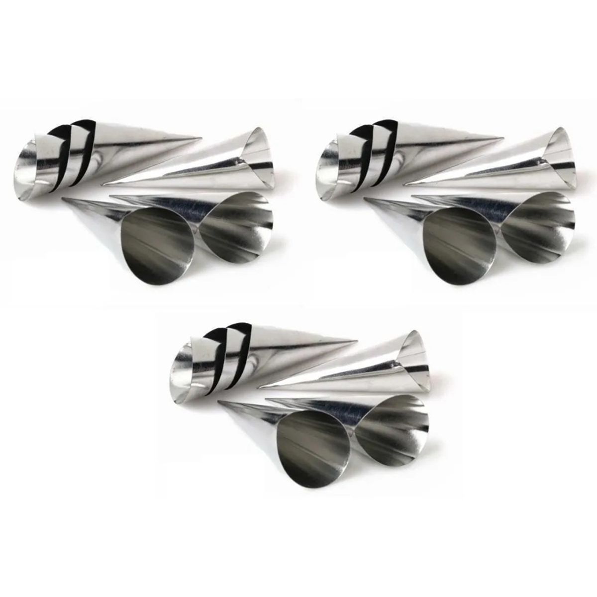 PASTELERIUSCL - Pack X18 Molde Para Cannoli Cachito Croissant Pan Danes Molde Cono Molde De Cachitos Molde Cannoli