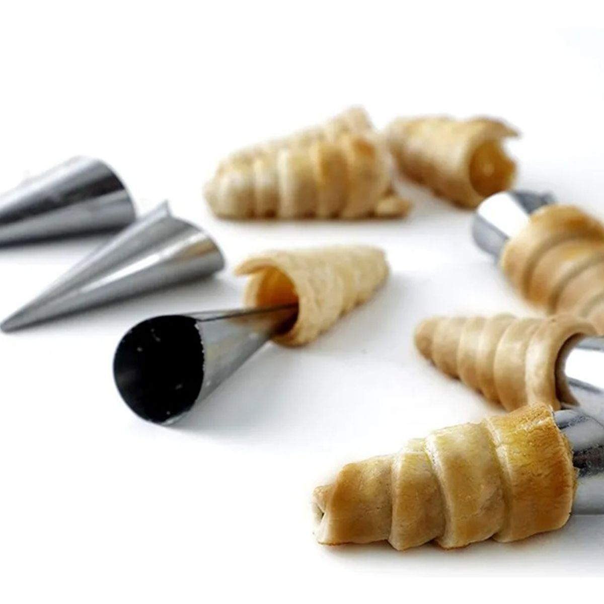 PASTELERIUSCL - Pack X18 Molde Para Cannoli Cachito Croissant Pan Danes Molde Cono Molde De Cachitos Molde Cannoli