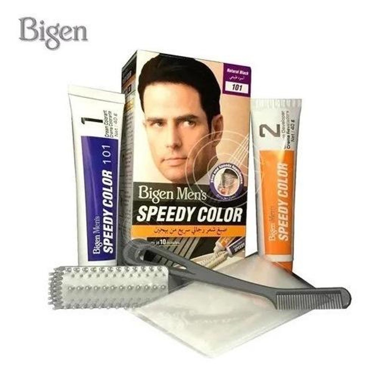 BIGEN - Tinte Rápido Para Hombre 101 Negro Intenso Speedy Color