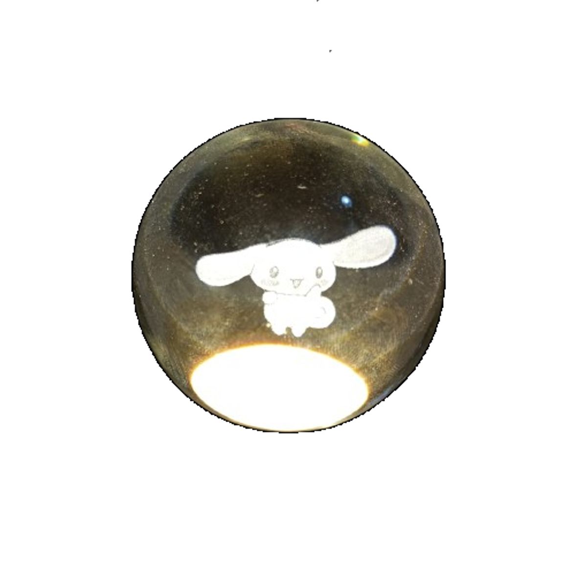 GENERICO - Lampara esfera bola linda con luz 6 x 8cm