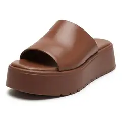 BOVINITA - Sandalia Mujer Plataforma Alta Marron Verano Liviano Cafe