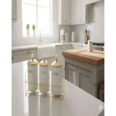 GENERICO - Juego de 3 recipientes hermeticos Blanco