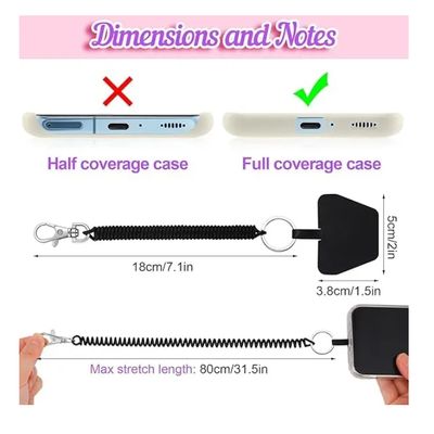 Imagen 2 del producto Correa Cordón Antirrobo Celular Retráctil Colgante