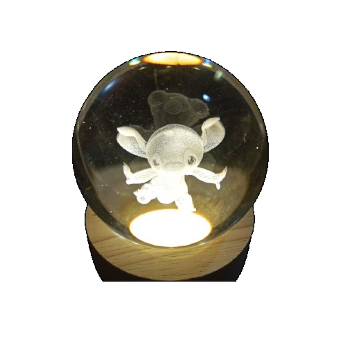 GENERICO - Lampara esfera bola linda con luz 6 x 8cm