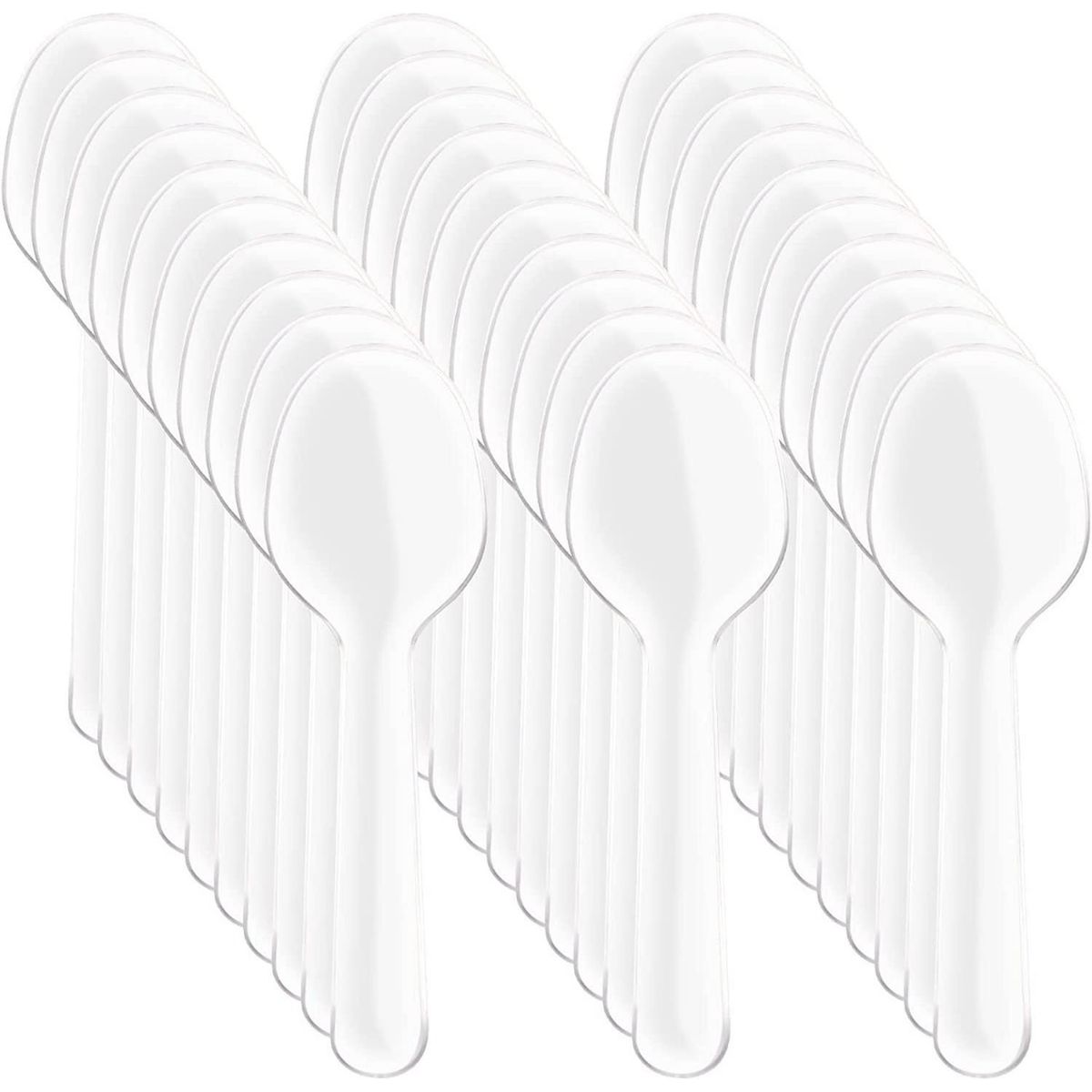 PASTELERIUSCL - X250 Cucharas Postres Cucharas Desechables Cucharas Helado Cucharas Desechables Cucharas De Plástico