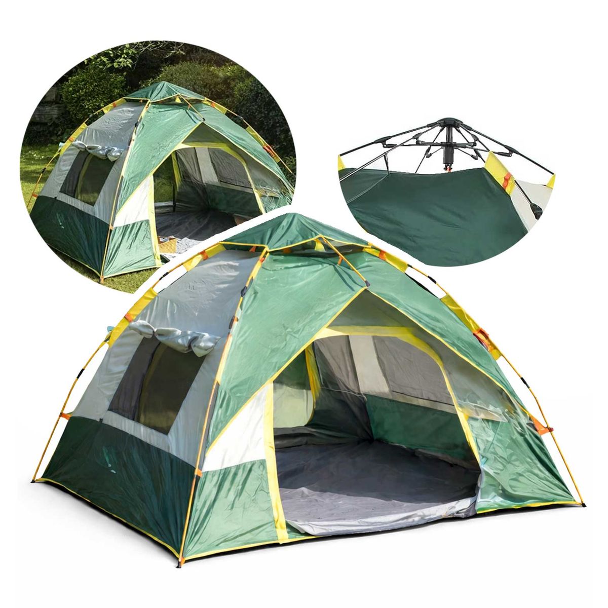 GENERICO - Carpa Camping Automática 4-5 Personas Impermeable Pop Up 856