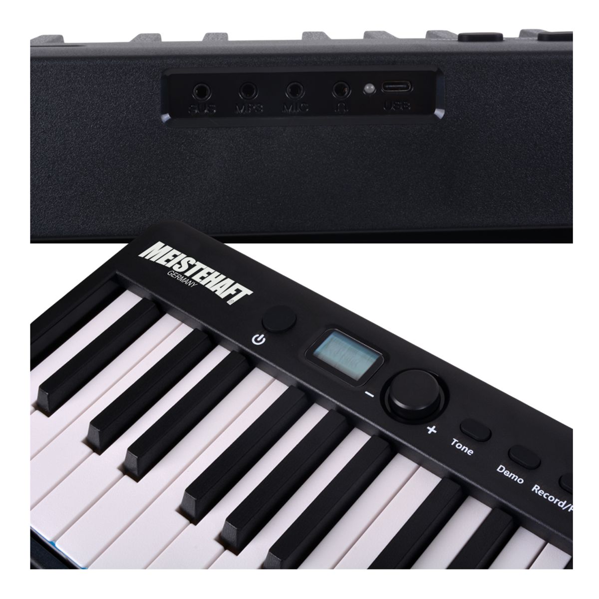 MEISTEHAFT - PIANO DIGITAL PORTATIL 88 NOTAS NEGRO EURO-8600 MEISTEHAFT
