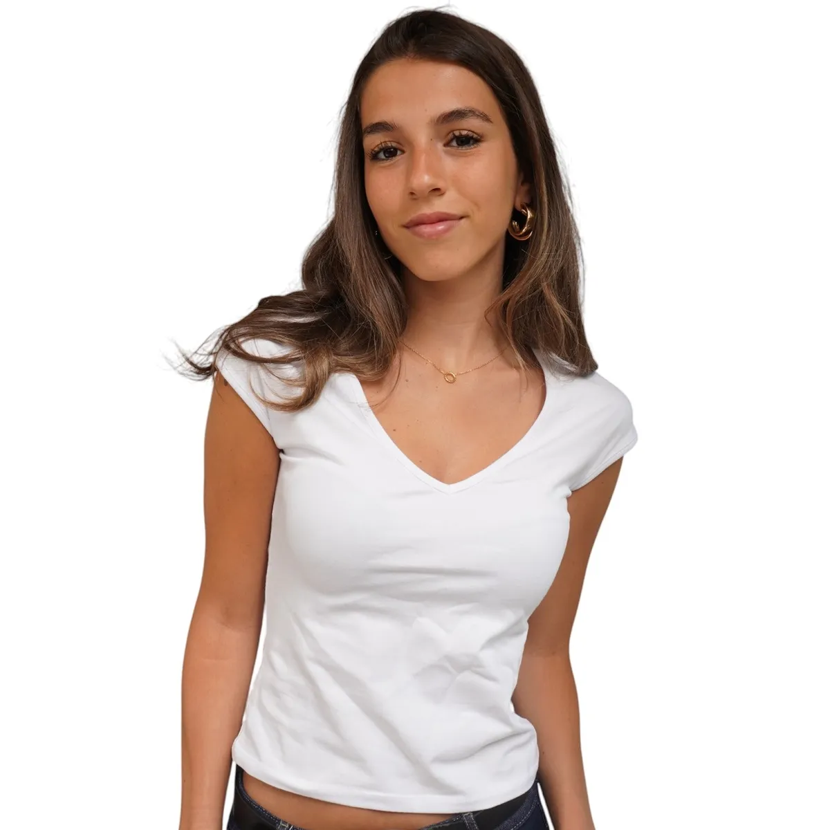 DIVINO JEANS - Polera Mabel II Blanca Divino Jeans