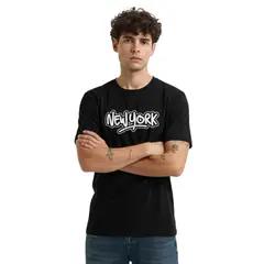 TRIPLE PLAY - Polera Premium 100% Algodón Estampada Brooklyn