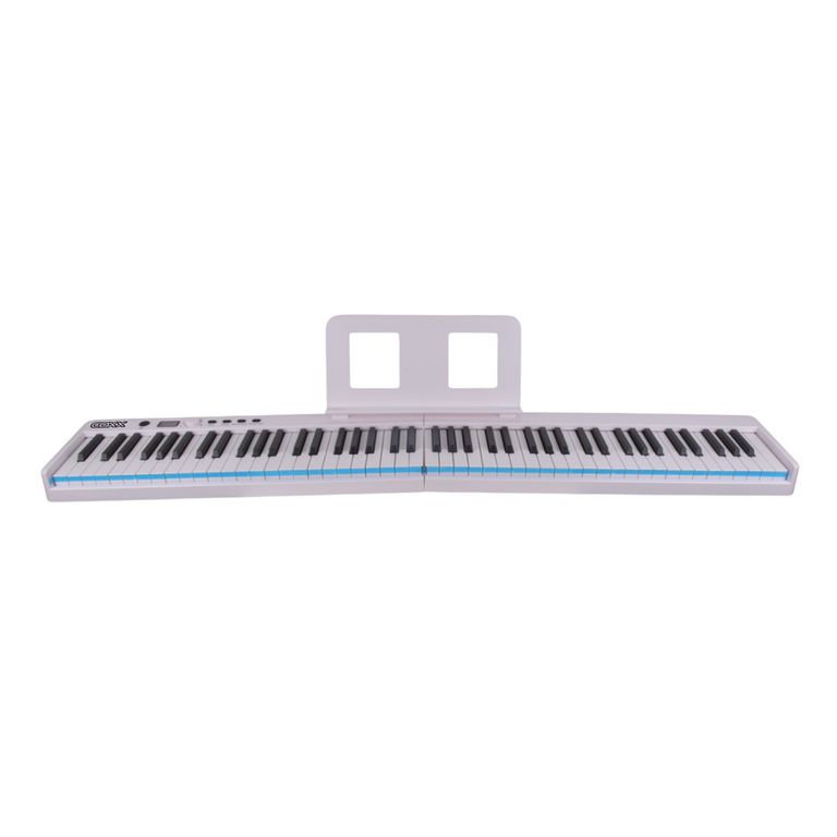 PIANO DIGITAL PORTATIL PLEGABLE 88 NOTAS BLANCO FOLD