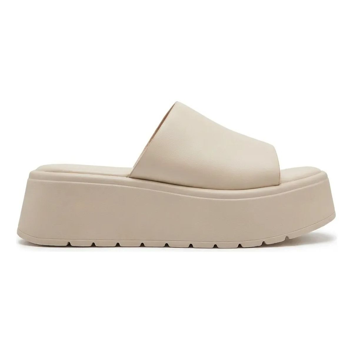 BOVINITA - Sandalia Mujer Plataforma Alta Beige Verano Comodas Livianas
