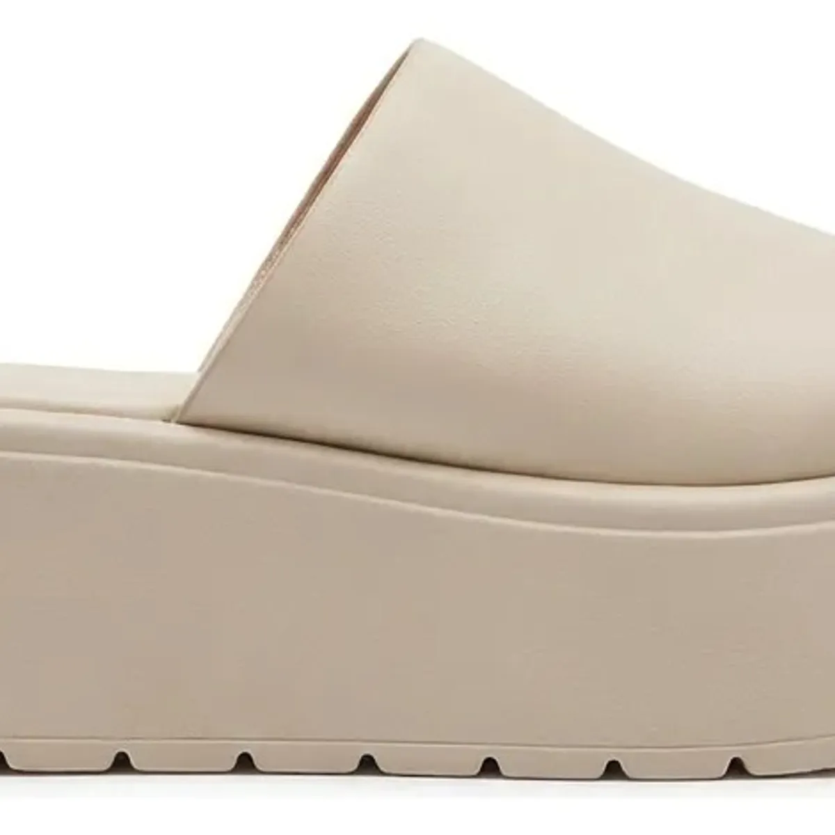 BOVINITA - Sandalia Mujer Plataforma Alta Beige Verano Comodas Livianas