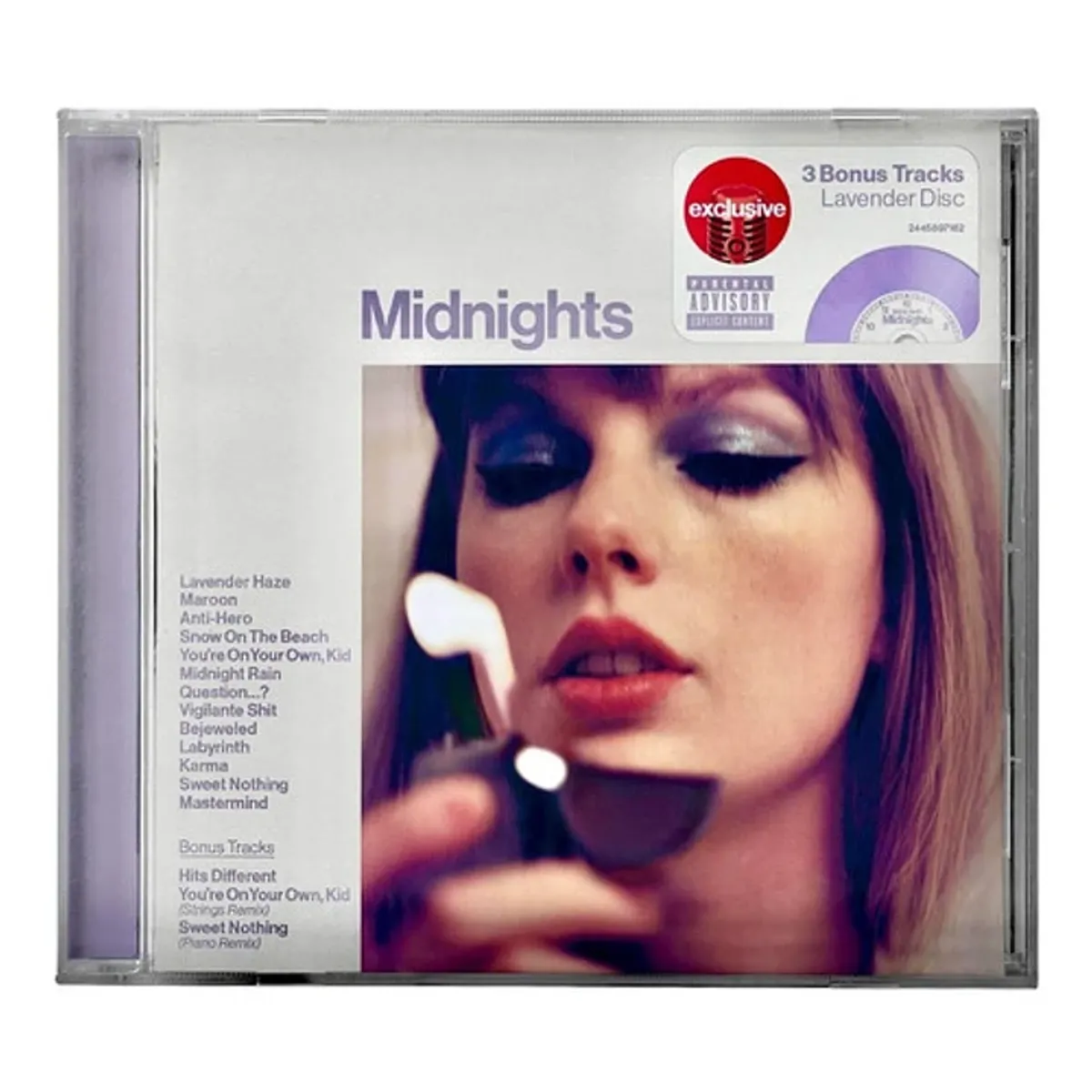 GENERICO - Taylor Swift - Midnights - CD Lavender Target Edition con detalle