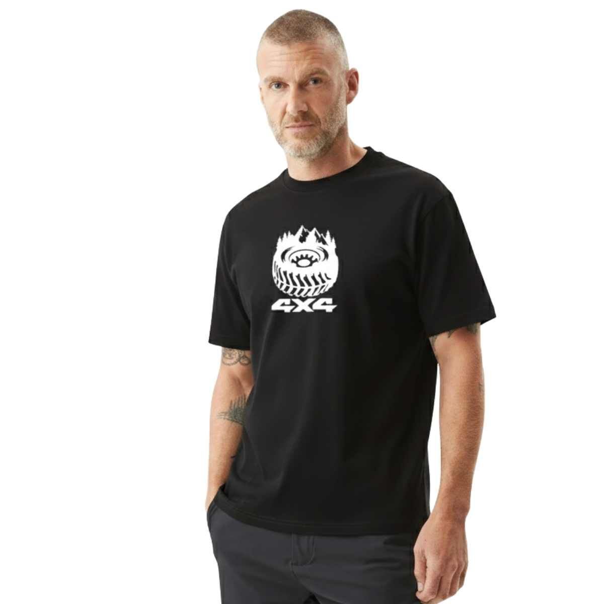 TRIPLE PLAY - Polera Premium 100% Algodón Estampada 4x4