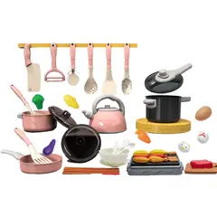 MUNDO MAGIA - 61 Piezas Juguetes De Cocina Utensilios Juego De Casa Niños