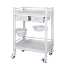 GLOMED - Carro Clínico Dos Cajones ABS Deluxe 76x53x84 cm