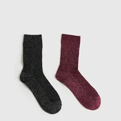 LOUNGE - Set Calcetines Mujer Caña Media Shiny.