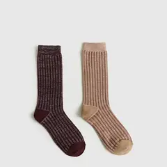 LOUNGE - Set Calcetines Mujer Caña Alta Shiny