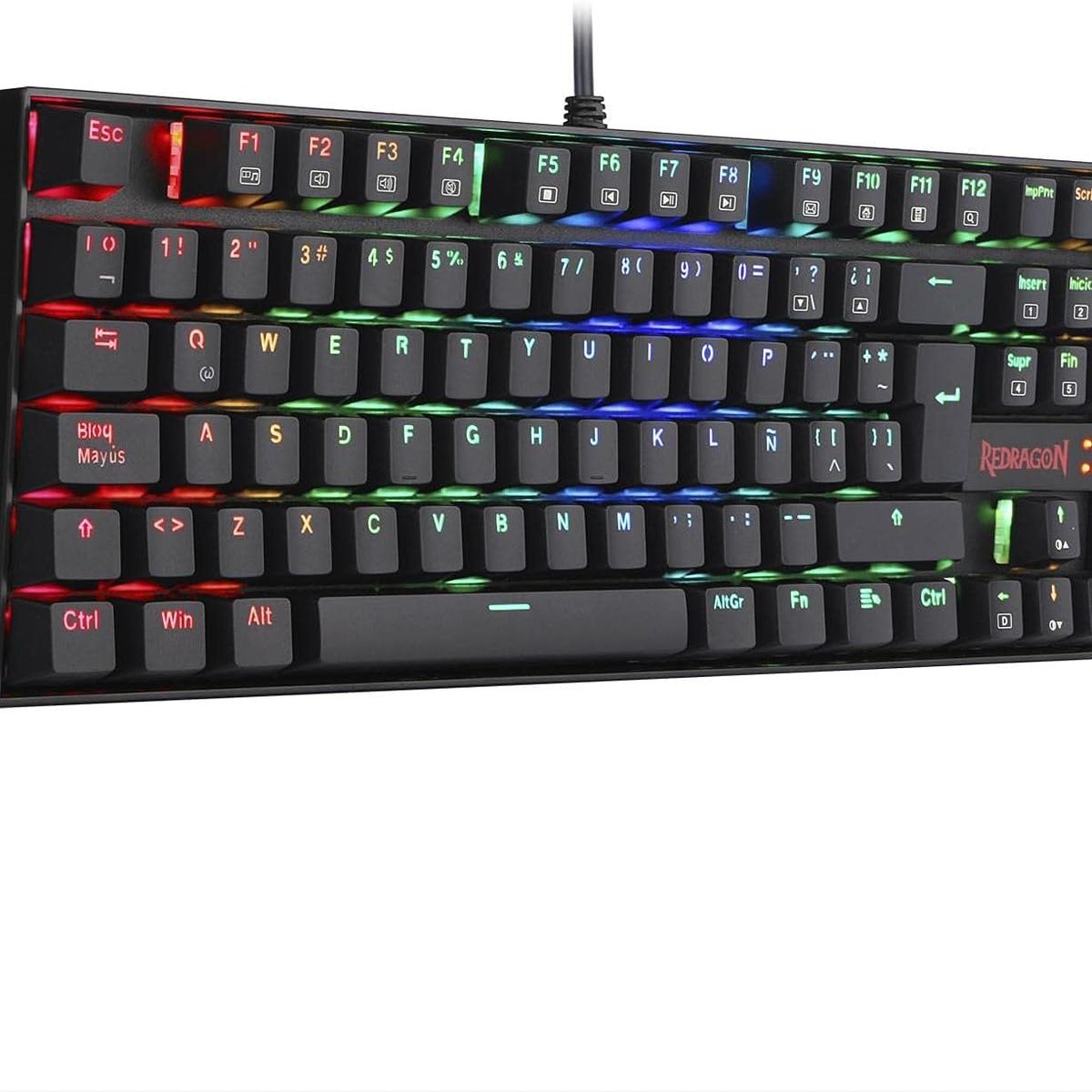 REDRAGON - RedRagon Kumara Black RGB DUST PROOF RED ESPAÑOL