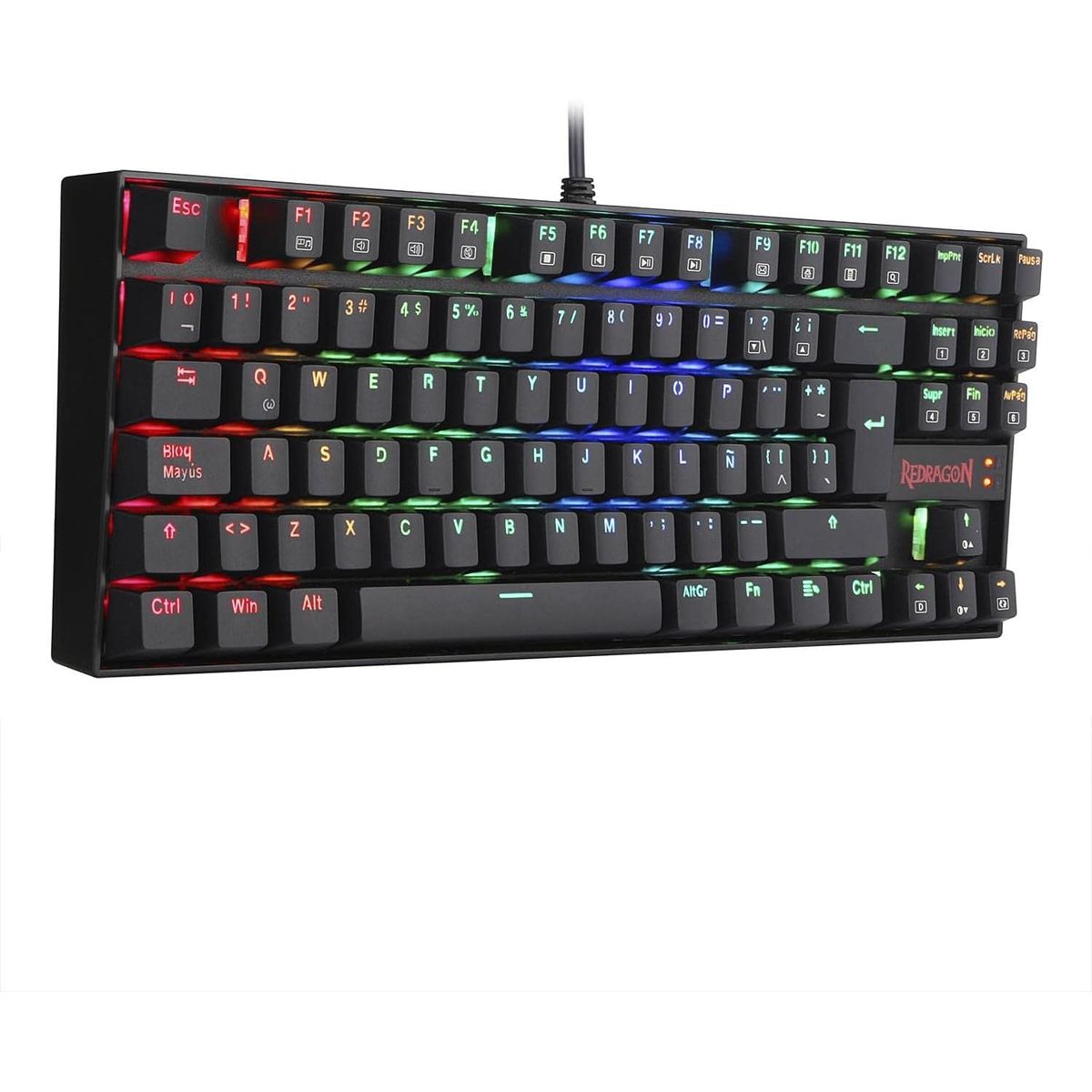 REDRAGON - RedRagon Kumara Black RGB DUST PROOF RED ESPAÑOL