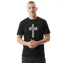 TRIPLE PLAY - Polera Premium 100% Algodón Estampada JeSus