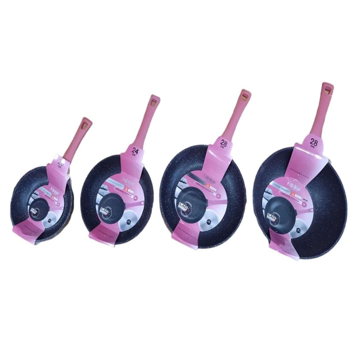 GENERICO - SARTENES SET DE 3 PIEZAS + WOK KEEP