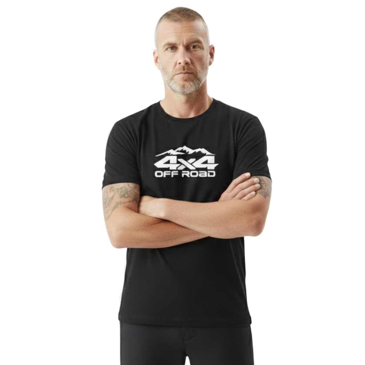 TRIPLE PLAY - Polera Premium 100% Algodón Estampada 4x4 off road