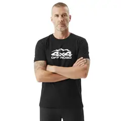 TRIPLE PLAY - Polera Premium 100% Algodón Estampada 4x4 off road