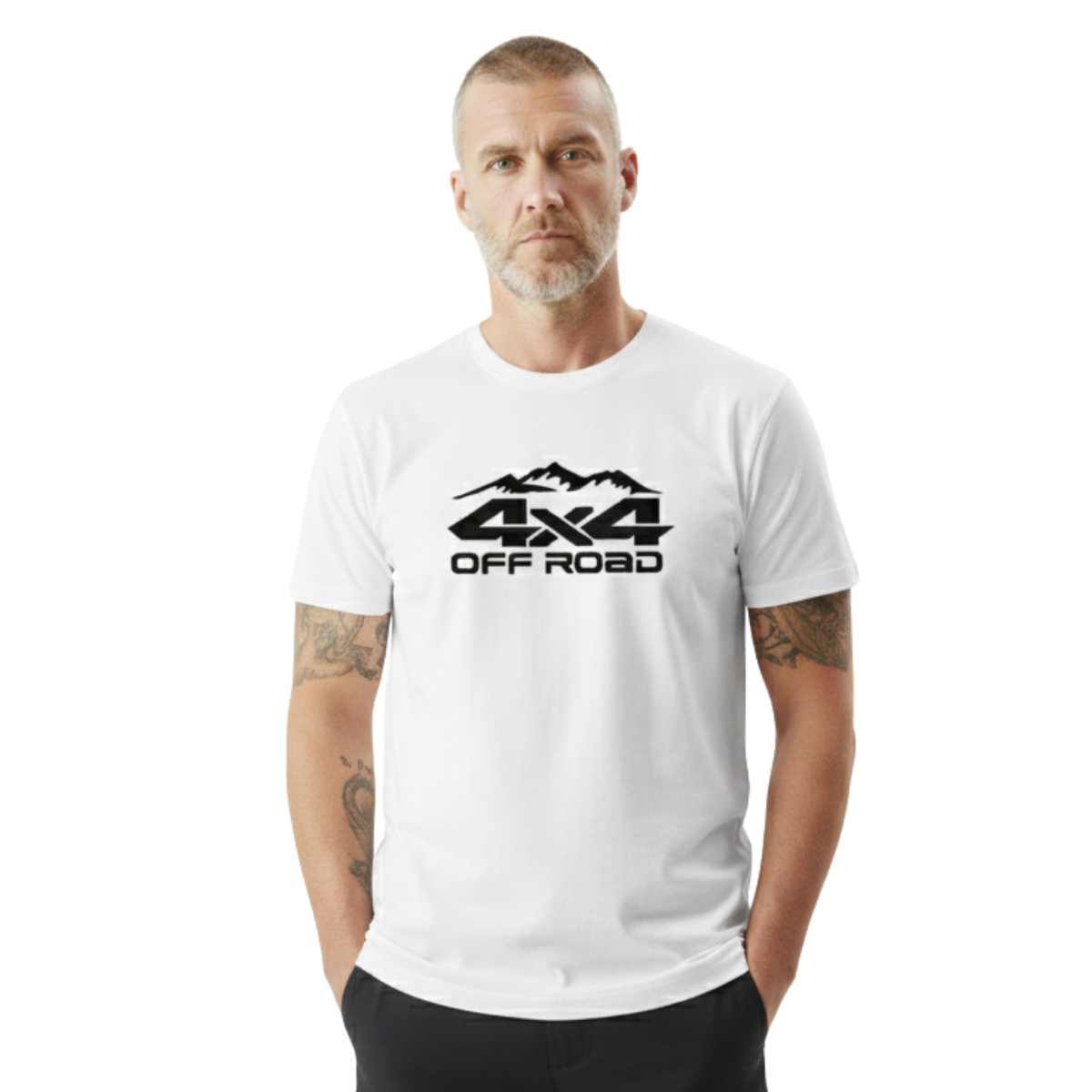 TRIPLE PLAY - Polera Premium 100% Algodón Estampada 4x4 off road