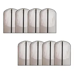 GENERICO - Funda Protectora para Ropa con Cremallera Transparente Reutilizable 6 Unidades