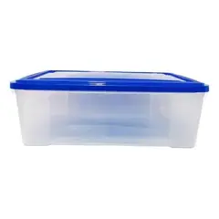 GENERICO - Caja Organizadora Plástico Transparente 50cm 36L Rectangular