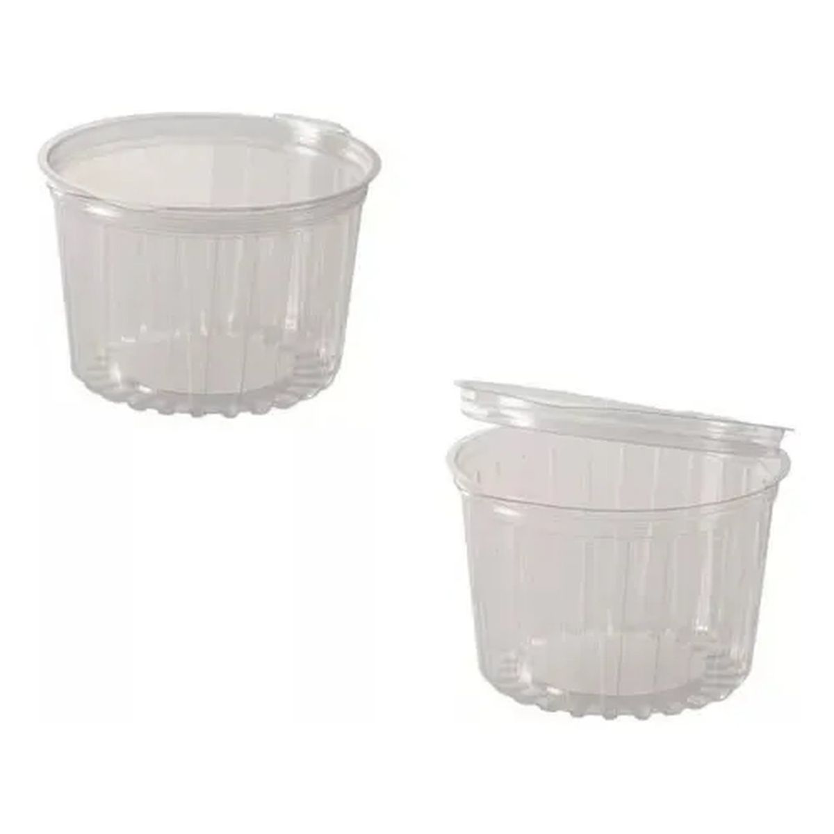 GENERICO - Contenedor Plástico Transparente 250ml Con Tapa