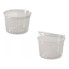 GENERICO - Contenedor Plástico Transparente 250ml Con Tapa