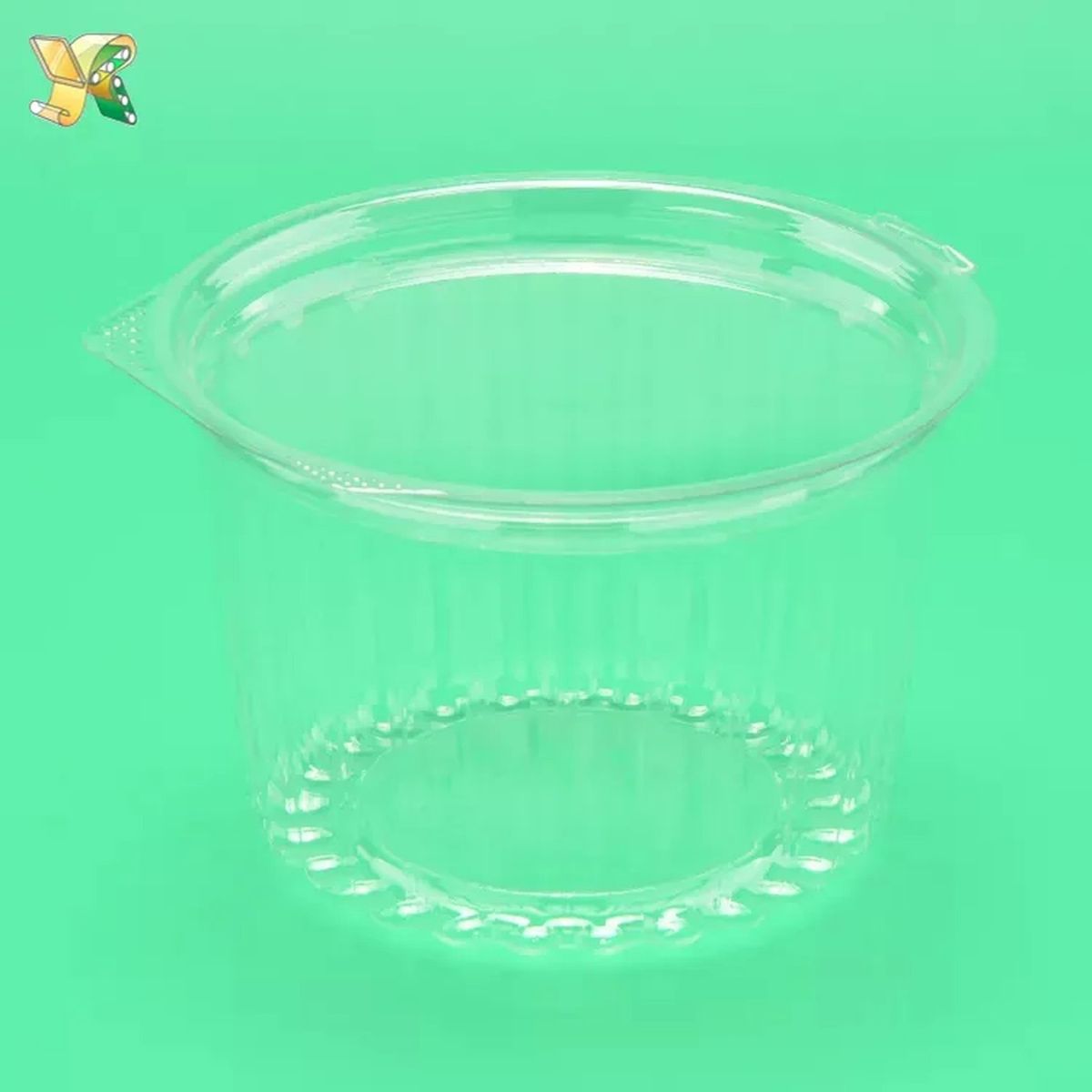 GENERICO - Contenedor Plástico Transparente 250ml Con Tapa