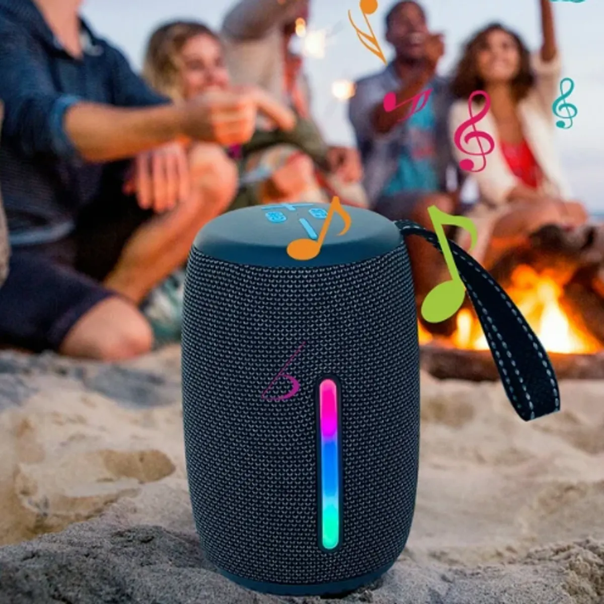 GENERICO - Parlante Altavoz Bluetooth Luz Led Rgb P Pro3