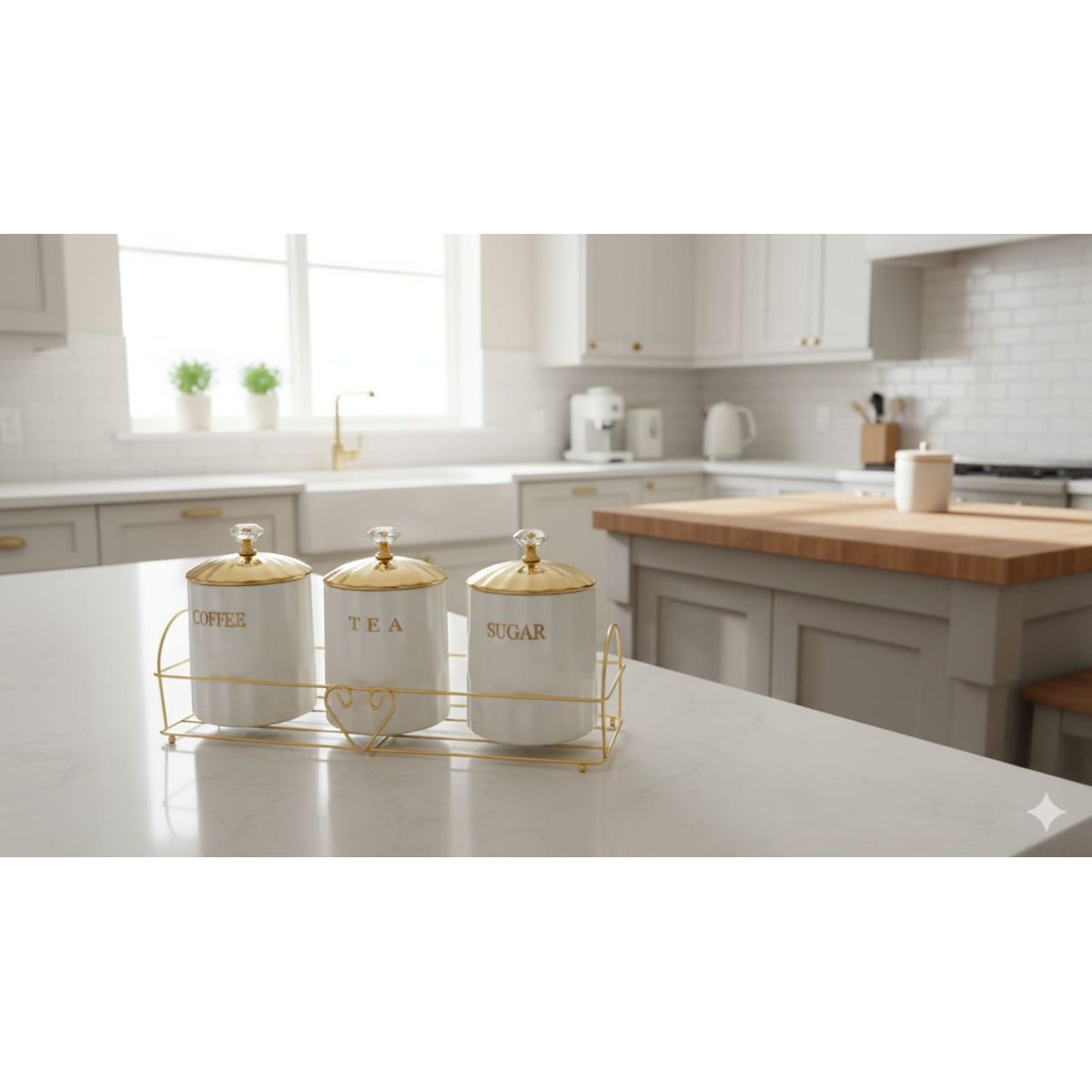 GENERICO - SET DE TRES RECIPIENTES ORGANIZADORES DE COCINA COLOR BLANCO