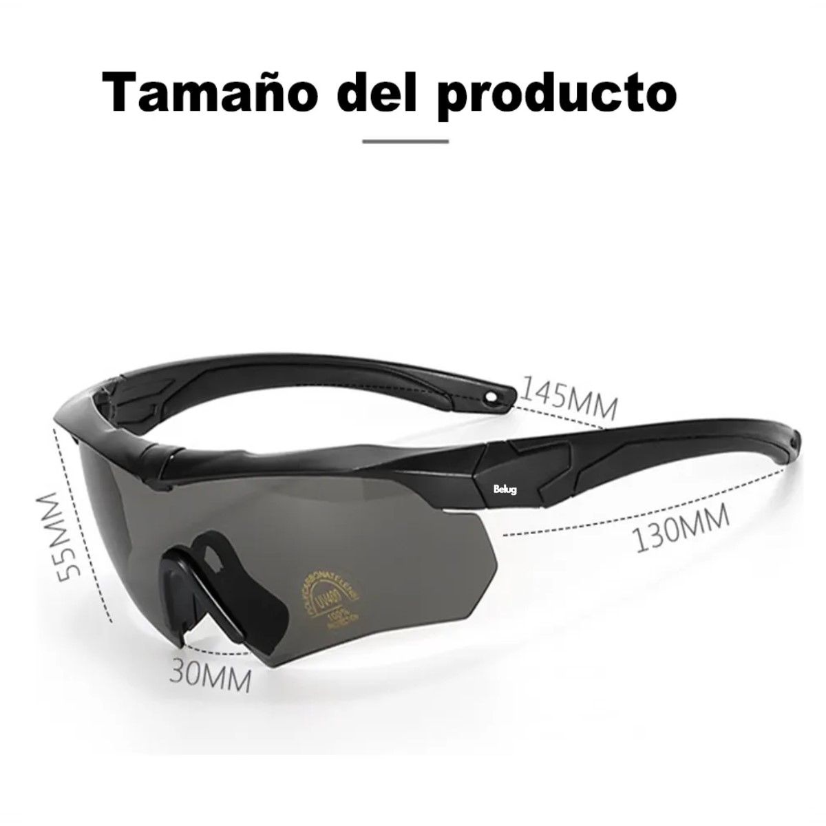 GENERICO - Lentes Tácticos Deportivos Militar Uv Gafa Segura Montañismo Negro Negro