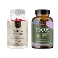 KARUNLIFE - Pack Melena de León en 60 Gomitas + Focus 60 Cap Karun Life