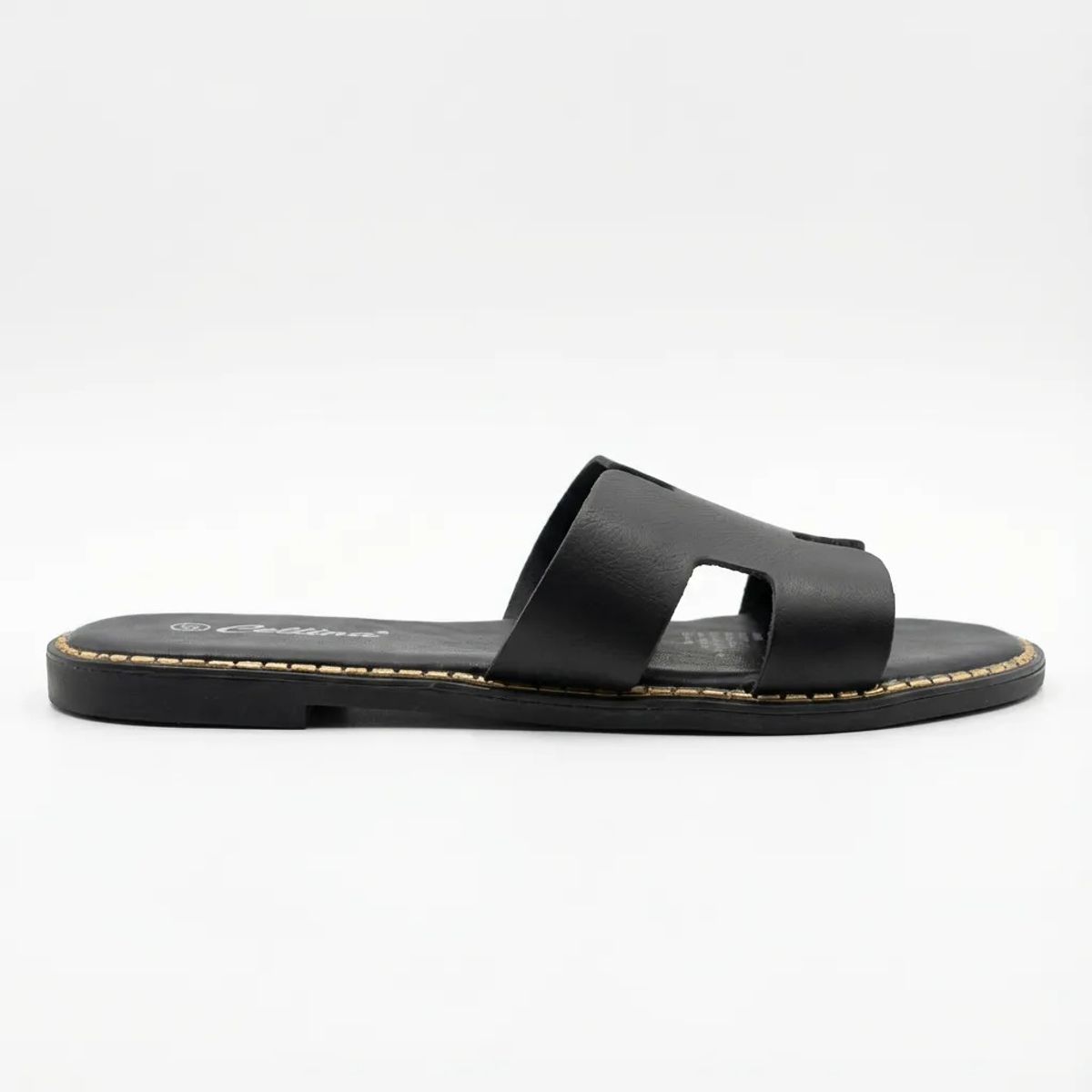 BOVINITA - Sandalia Mujer Chala Negra Casual Elegante Plana Verano